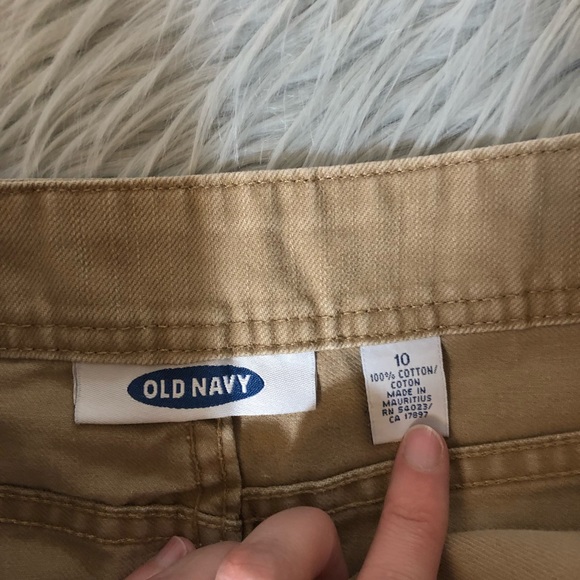 Camel button up skirt khaki mini skirt size 10 - Picture 4 of 7